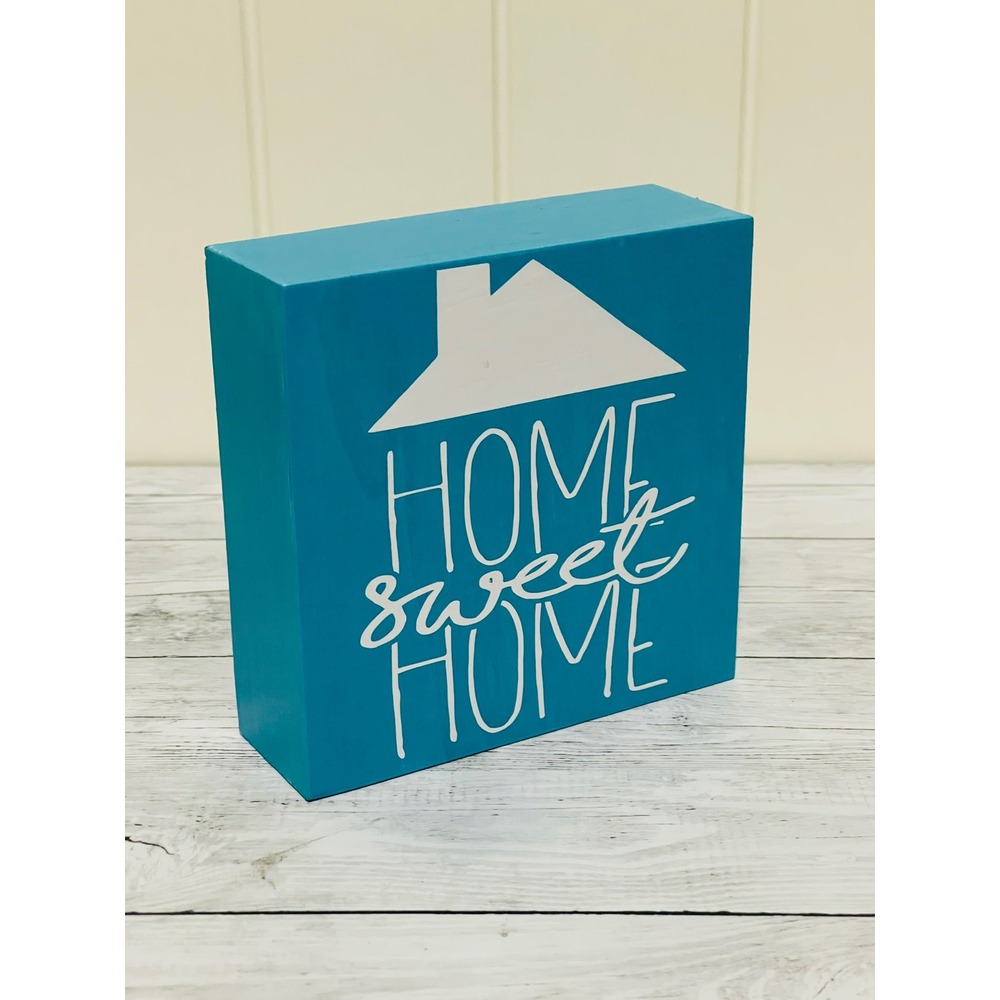 Home Sweet Home Box Sign Shelf Sitter
